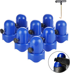 1.5″ Diameter Trampoline Enclosure Pole Caps with Screw Thumb, Blue, Only Fit in