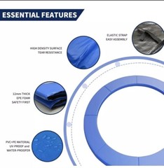 12 Ft Trampoline Replacement Safety Pad Universal Spring Cover
