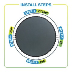 Trampoline Replacement Jumping Mat for 11ft Round Frames using 60x 5.5″ Springs