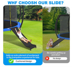 Universal Slide Ladder for 10/12/14/15FT Trampolines Black Design Heavy Duty NEW