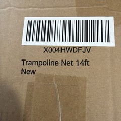 Trampoline Safety Net Replacement Fit 14FT 6 Pole Frames w/ Zipper