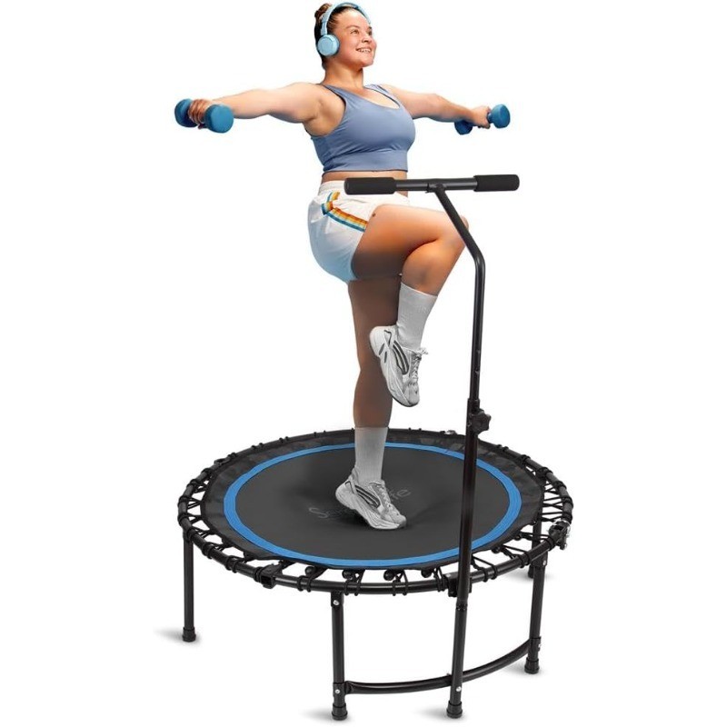 40″ Mini Trampoline Adults Fitness Trampoline W/ Reinforced Springs Workout