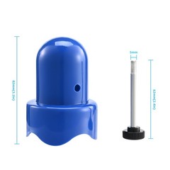 ZIZILAND 1.5″ Diameter Trampoline Enclosure Pole Caps with Screw Thumb, 8 Pie…