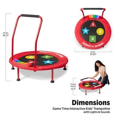 Radio Flyer Game Time Trampoline Mini Trampoline For Toddlers Ages 3-6 Years