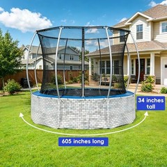 Weather Resistant Trampoline Skirt for 12ft and Larger Tool Free