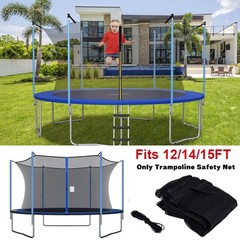 Trampoline Safety Net Enclosure Jumping Mat Fit 12-15FT Frame Replacement Parts