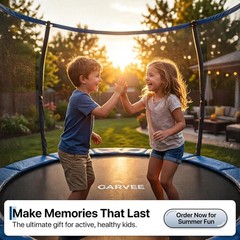 10/14 FT Outdoor Trampoline W/ Safety Net and Ladder Trampoline for Kids & Adult