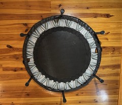 Cellerciser® Tri-fold Rebounder David Hall W/Rolling Case Portable Trampoline