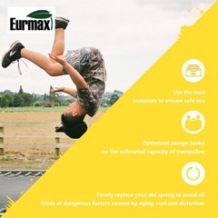Eurmax USA 20 Pack Trampoline Springs Premium Galvanized Stainless Steel 7 inch