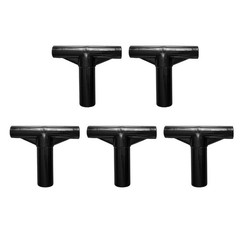 5Pcs T Shaped Pipe Sleeve Trampoline Enclosure Poles End Caps for Workout Yard