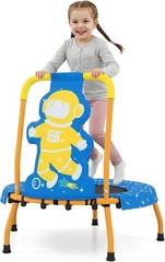 Toddler Trampoline ASTM Certified Mini Kids Trampoline W/ Foam Padded Handle &