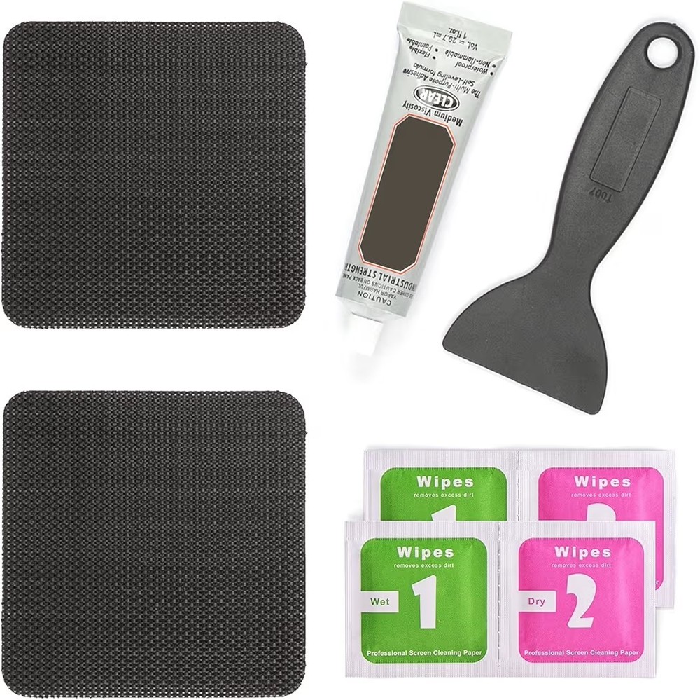 Trampoline Patch Repair Kit 4″x4″ Square Tear Hole Multipurpose Easy To Use