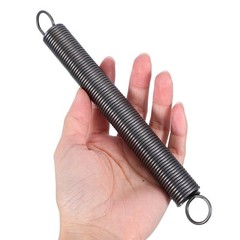 2Pcs Heavy Duty Metal Hooked Extension Springs for Mechanical Use Dark Grey