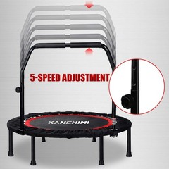 Folding Mini Rebounder Trampoline with Handle, 330Lbs Max Load, 40″-48″