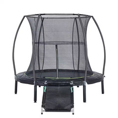 7 Ft. round Trampoline with Enclosure and Ramp-Perfect for Indoor and Outdoor Fu