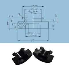 2 Pack High-Damping Rubber Feet for Quieter Motors & Compressors – Chlorobutyl