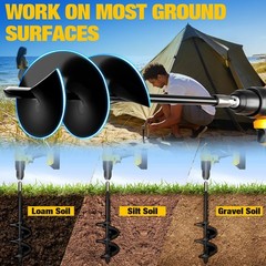Ground Anchors 18 Inch Heavy Duty 2.76” Wide Spiral – Secure Trampoline, Shed