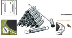 16 Pack Heavy Duty Trampoline Springs 5.5-7 Inch with Stainless Steel T-Hook