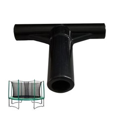 5Pcs T Shaped Pipe Sleeve Trampoline Enclosure Poles End Caps for Workout Yard