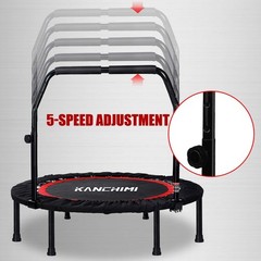 40″ Folding Mini Fitness Indoor Exercise Workout Rebounder Trampoline with Ha…