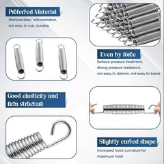 96 Pcs Trampoline Springs 5.5 Inch Bulk Heavy Duty Stainless Steel Replacemen