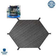 8-16FT Trampoline Shade Cover – Sun & UV Protection, Water-Drain Mesh, Easy I…