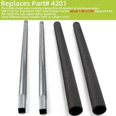 Trampoline Poles Lower Enclosure Straight Tube Parts#4201 2PK Skywalker