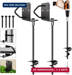 Ground Anchors Shed Anchors 14″ Set of 2 Trampoline Stakes Screw in Heavy Duty M