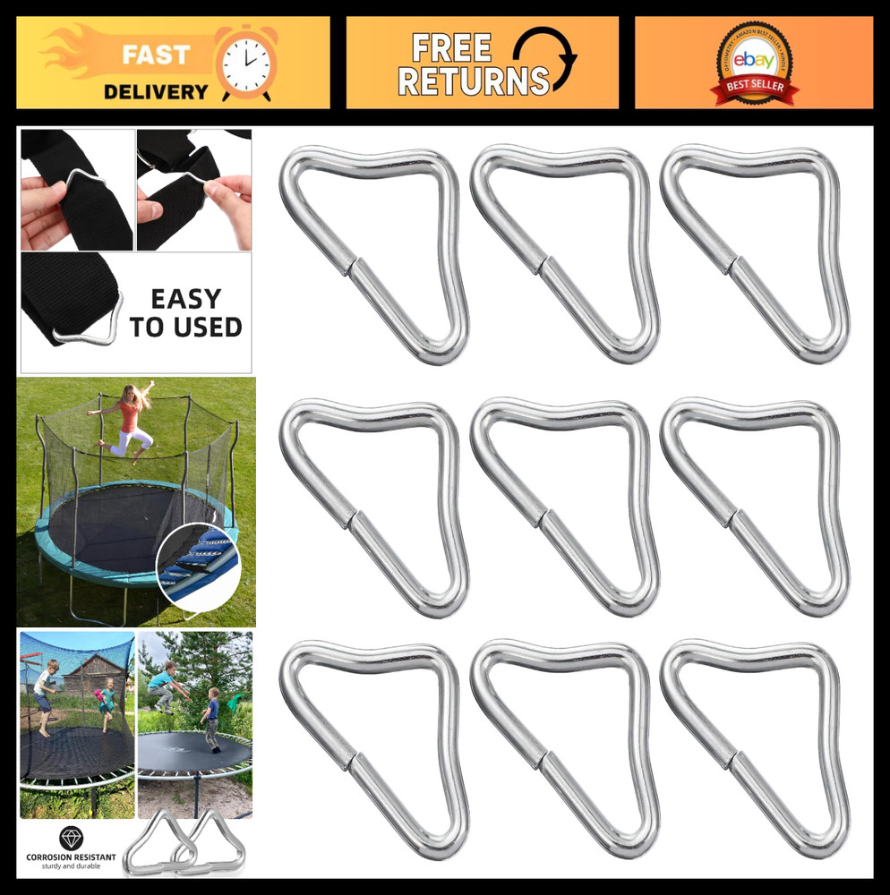 20pcs Stainless Steel Triangle Buckle V-Rings – Durable Trampoline Parts & DIY G