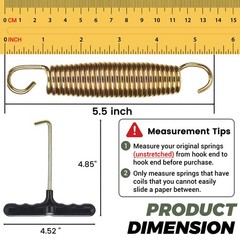 Trampoline Springs Replacement 3.5″ to 8.5″ Heavy Duty Steel Accessories, 1248