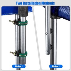 2PCS Trampoline Pole Replacement Kit, 1mm Thick, Fits 1.65″ Inner Diameter, Foam
