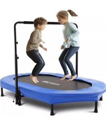 ANCHEER Indoor Trampoline for Kids, 56 Inch Foldable Mini Trampoline with 5-Leve