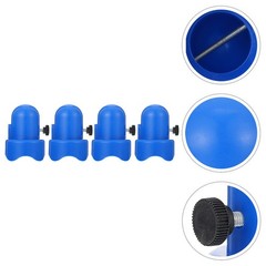 4 Sets Reusable Plastic Trampoline Pole Covers Blue Pillar Caps for Protection