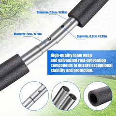 Trampoline Poles Replacement, Universal Trampoline Replacement Enclosure Pole…