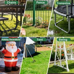 Heavy Duty Trampoline Wind Stakes – 8PCS Galvanized Steel Ground Anchors