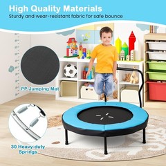 Rebounder Trampoline Adult 40″ Mini Fitness Trampoline W/ Detachable Handle