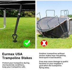 USA Trampoline Stakes Ground Anchor Heavy Duty Corkscrew Steel Tents High Wind