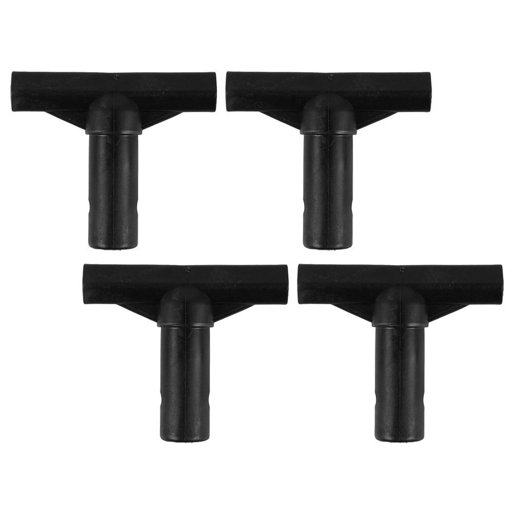 4Pcs Black PP Reusable T Shaped Tube Connectors Trampoline Accessories Set
