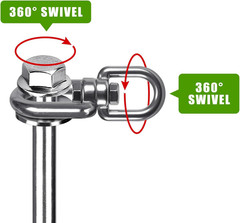 14 Inch Ground Anchors with Hex Head and 360 Degree Swivel Heavy Duty Stakes for