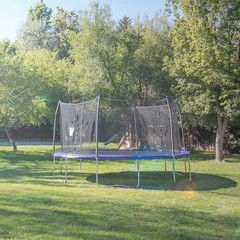 Skywalkers 16’ Round Trampoline With Enclosure – Blue