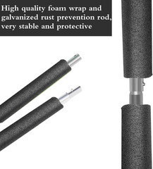 Universal Trampoline Poles, Replacement Poles with Clamp and Hardware, with Encl