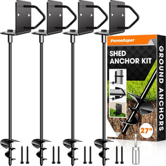 Ground Anchors Shed Anchors 27″ Set of 4 Trampoline Stakes Screw in Heavy Duty M