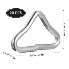 20pcs Stainless Steel Triangle Buckle Stainless Steel Triangle Rings Buckles