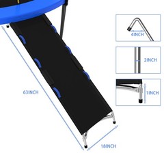 Kids Trampoline Slide with Handrails – Safe Climbing Ladder & Tear-Resistant Fab