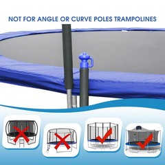 Large Universal Trampoline Net Pole Replacement with Foam Sleeve and Enclosure