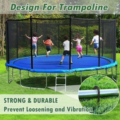 12″ Trampoline Ground Wind Stakes Anchors High Wind Heavy Duty, 16 Pack U-Sha…