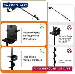 Ground Anchors Shed Anchors 14″ Set of 2 Trampoline Stakes Screw in Heavy Duty M