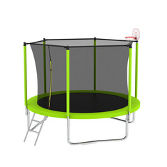 10ft Trampoline with Ladder Adults Kids Outdoor ASTM Approved Safety Trampolines