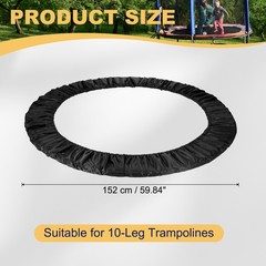 Trampolines Spring Cover 10 Holes Trampolines Replacement Cover 60″ & Black