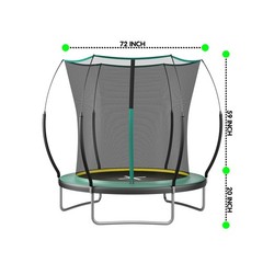 6ft 14ft Trampoline Indoor Outdoor Spring Free No Gap Kids Safety Trampolines